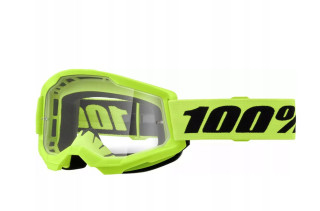 100% dětské motokrosové brýle STRATA MINI yellow