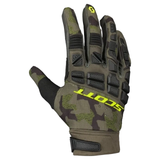 SCOTT Pánské moto textilní rukavice GLOVE X-PLORE PRO GREEN CAMO YELLOW 