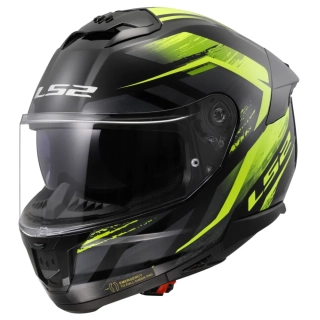 LS2 Integrální moto přilba FF808 STREAM II FURY BLACK H-V YELLOW