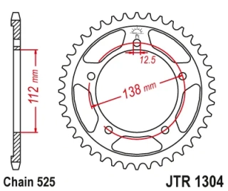 Řetězové rozeta JTR1304-42 Honda