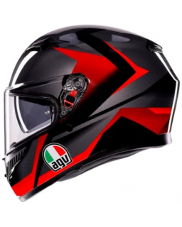 Přilba integrální AGV K3 MPLK STRIGA black/grey/red *