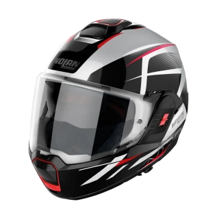 NOLAN Překlopná moto přilba N120-1 Nightlife N-com Metal White 27