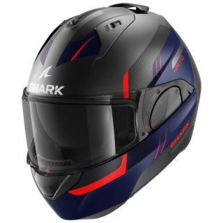 SHARK Překlopná moto přilba EVO ES KRYD  Mat Anthracite blue red