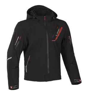 MBW Pánská softshell moto bunda s kapucí DENVER černá
