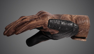 4SR Pánské kožené moto rukavice MONSTER  EVO BROWN