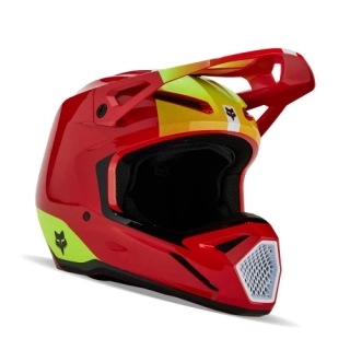 Pánská moto helma FOX V1 Ballast červená žlutá fluo