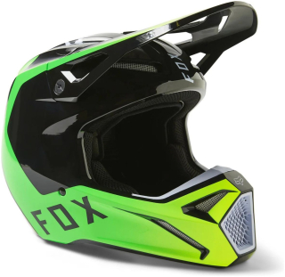 Pánská moto helma FOX V1 DPTH černá zelená fluo
