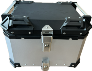 Kufr hliníkový DB TopCase 55L stříbrný + plotna + síťka na zavazadla zdarma