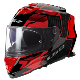 LS2 Integrální moto přilba FF800 STORM II TRACKER BLACK RED