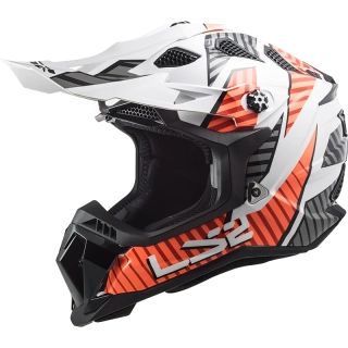 LS2 MX700 SUBVERTER ASTRO GLOSS WHITE ORANGE 