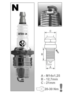 Zapalovací svíčka BRISK N17C
