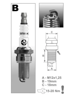 Zapalovací svíčka BRISK LR12SL 