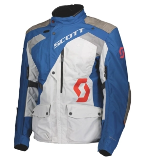 SCOTT Pánská textilní moto bunda  DUALRAID DRYO JACKET sapphire blue lunar grey
