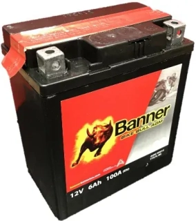 motobaterie 12V, YTX7L-BS, 6Ah, 85A, BANNER BIKE BULL AGM 114x71x131