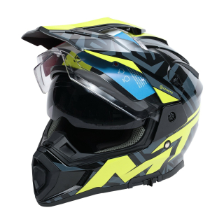 Enduro helma CFMOTO MT černá šedá žlutá