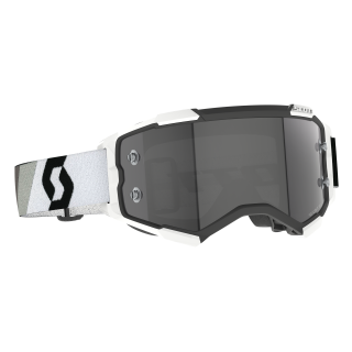 SCOTT Motokrosové brýle FURY LS premium black white light sensitive grey works