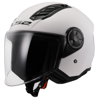 LS2 Otevřená moto přilba OF616 AIRFLOW II SOLID GLOSS WHITE