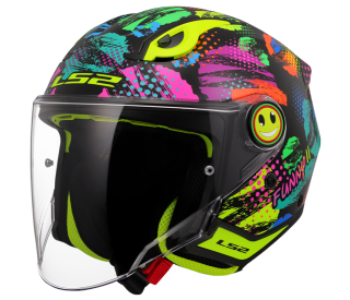 LS2 Dětská otevřená moto přilba OF622 FUNNY II JOY BLACK