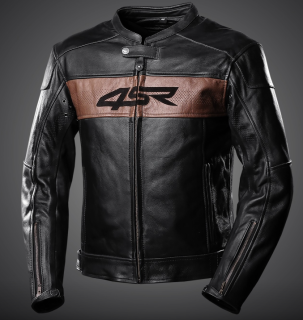 4SR Pánská kožená moto bunda Hooligan Brown