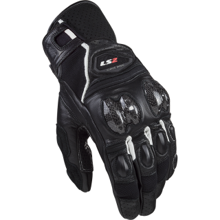 LS2 Pánské kožené moto rukavice SPARK 2 LEATHER MAN GLOVES BLACK WHITE