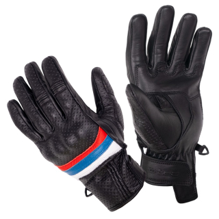 Letní kožené moto rukavice W-TEC Laudero černé