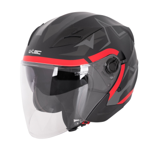 W-TEC Otevřená moto přilba Barcela Vermella černá červená