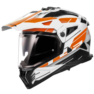 LS2 Enduro moto přilba MX702 PIONEER II NAMIB WHITE ORANGE