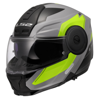 LS2 Výklopná moto přilba FF902 SCOPE II DURIA GREY H-VIS YELLOW