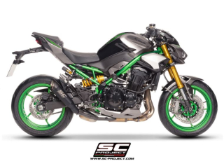 SC-PROJECT KAWASAKI Z900 2025- Titanový výfuk S1 matně černý homologovaný 