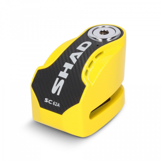 Zámek na kotouč s alarmem SHAD C0S6203A SC62A žlutá pin 10mm