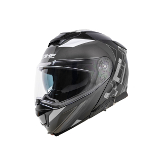 YOHE Výklopná moto přilba 937 Double Visor Černá Šedá