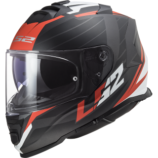 LS2 Integrální moto přilba FF800 STORM II NERVE MATT BLACK RED