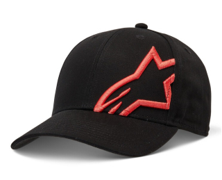 ALPINESTARS kšiltovka CORP SNAP 2 HAT černá červená fluo 