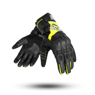 Pánské kožené moto rukavice SPARK CRUISE fluo