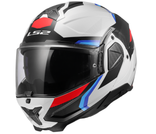 LS2 Překlápěcí moto přilba FF910 ADVANT II TRIPLE WHITE BLUE RED
