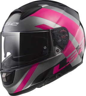 LS2 Integrální moto přilba FF397 VECTOR Trident Titanium Pink