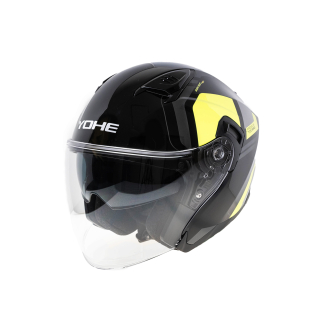 YOHE Otevřená moto helma 885 fluo černá