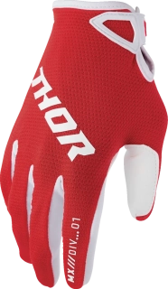 Dětské moto rukavice THOR Youth Ridemode Static Gloves červená
