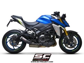 SC-PROJECT Výfuk z uhlíkových vláken CR-T s mřížkou proti kamenům Suzuki GSX-S1000 (21-25) E5