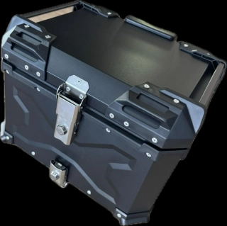 Kufr hliníkový DB TopCase 45L X-design černý + plotna + opěrka + síťka na zavazadla zdarma