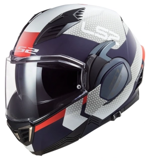 Překlápěcí moto helma LS2 FF900 Valiant 2 Citius lesklá bílá/modrá
