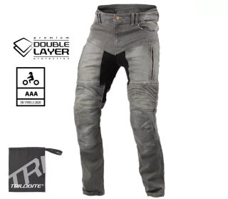 TRILOBITE pánské kalhoty PARADO DOUBLELAYER AAASLIM FIT šedé prodloužené