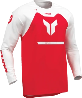 Dětský moto dres THOR Youth Ridemode Menace Jersey červená/bílá