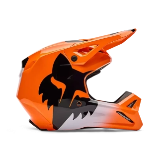 Pánská moto helma FOX V1 Shield fluo oranžová
