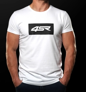 4SR Tričko Logo Carbon White