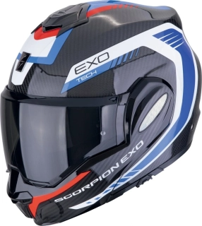 SCORPION překolpná přilba EXO-TECH EVO CARBON COSY černo/modro/červená