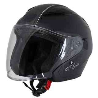 SPEEDS skúrtová moto přilba City III Graphic Black/titan matt