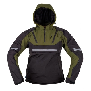 W-TEC Pánská softshellová moto bunda Annorack - khaki-černá 