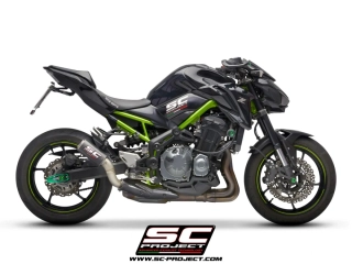 SC-PROJECT KAWASAKI Z900 A2 (2017-2020)Výfuk z uhlíkových vláken CR-T s mřížkou proti kamenům