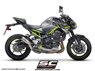 SC-PROJECT KAWASAKI Z900 A2 (2017-2020) Titanový výfuk CR-T s mřížkou proti kamenům (BEZ tepelné ochrany z uhlíkových vláken)  EURO 4